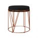 Kit 02 Puffs Decorativo Aramado Bronze Zaya L02 Corano Preto - Lyam Decor