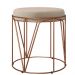 Kit 02 Puffs Decorativo Aramado Bronze Zaya L02 Suede Bege - Lyam Decor