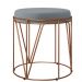 Kit 02 Puffs Decorativo Aramado Bronze Zaya L02 Suede Cinza - Lyam Decor