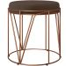 Kit 02 Puffs Decorativo Aramado Bronze Zaya L02 Suede Marrom - Lyam Decor