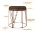 Kit 02 Puffs Decorativo Aramado Bronze Zaya L02 Suede Marrom - Lyam Decor