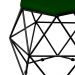 Kit 02 Puffs Decorativo Aramado Preto Six L02 Suede Verde Musgo - Lyam Decor