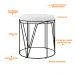 Kit 02 Puffs Decorativo Aramado Preto Zaya L02 Corano Branco - Lyam Decor
