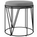 Kit 02 Puffs Decorativo Aramado Preto Zaya L02 Corano Cinza - Lyam Decor