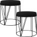 Kit 02 Puffs Decorativo Aramado Preto Zaya L02 Corano Preto - Lyam Decor