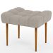 Kit 02 Puffs Decorativo Para Sala De Estar Requinte L02 Linho Bege - Lyam Decor