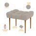 Kit 02 Puffs Decorativo Para Sala De Estar Requinte L02 Linho Bege - Lyam Decor