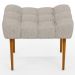 Kit 02 Puffs Decorativo Para Sala De Estar Requinte L02 Linho Bege - Lyam Decor
