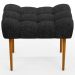 Kit 02 Puffs Decorativo Para Sala De Estar Requinte L02 Linho Chumbo - Lyam Decor