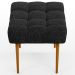 Kit 02 Puffs Decorativo Para Sala De Estar Requinte L02 Linho Chumbo - Lyam Decor