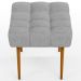 Kit 02 Puffs Decorativo Para Sala De Estar Requinte L02 Linho Cinza - Lyam Decor
