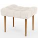 Kit 02 Puffs Decorativo Para Sala De Estar Requinte L02 Linho Cru - Lyam Decor