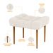 Kit 02 Puffs Decorativo Para Sala De Estar Requinte L02 Linho Cru - Lyam Decor