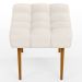 Kit 02 Puffs Decorativo Para Sala De Estar Requinte L02 Linho Cru - Lyam Decor