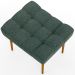 Kit 02 Puffs Decorativo Para Sala De Estar Requinte L02 Linho Verde Musgo - Lyam Decor