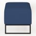 Kit 02 Puffs Decorativo Para Sala Estar Cléo W01 Base de Ferro 90 cm Suede Azul Marinho - Lyam Decor