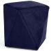 Kit 02 Puffs Decorativo Para Sala de Estar Ametista D02 Veludo Azul Marinho C-287 - Lyam Decor