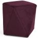 Kit 02 Puffs Decorativo Para Sala de Estar Ametista D02 Veludo Marsala C-278 - Lyam Decor