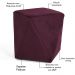 Kit 02 Puffs Decorativo Para Sala de Estar Ametista D02 Veludo Marsala C-278 - Lyam Decor