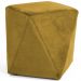 Kit 02 Puffs Decorativo Para Sala de Estar Ametista D02 Veludo Mostarda C-279 - Lyam Decor
