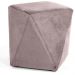 Kit 02 Puffs Decorativo Para Sala de Estar Ametista D02 Veludo Rosê C-305 - Lyam Decor