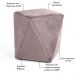 Kit 02 Puffs Decorativo Para Sala de Estar Ametista D02 Veludo Rosê C-305 - Lyam Decor