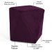 Kit 02 Puffs Decorativo Para Sala de Estar Ametista D02 Veludo Roxo Grape C-292 - Lyam Decor
