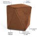 Kit 02 Puffs Decorativo Para Sala de Estar Ametista D02 Veludo Telha C-262 - Lyam Decor