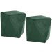 Kit 02 Puffs Decorativo Para Sala de Estar Ametista D02 Veludo Verde Musgo C-303 - Lyam Decor