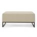 Kit 02 Puffs Decorativo Para Sala de Estar Cléo W01 Base Ferro 90 cm Linho Champagne - Lyam Decor