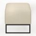 Kit 02 Puffs Decorativo Para Sala de Estar Cléo W01 Base Ferro 90 cm Linho Champagne - Lyam Decor