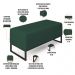 Kit 02 Puffs Decorativo Para Sala de Estar Cléo W01 Base Ferro 90 cm Suede Verde Musgo - Lyam Decor