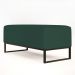 Kit 02 Puffs Decorativo Para Sala de Estar Cléo W01 Base Ferro 90 cm Suede Verde Musgo - Lyam Decor