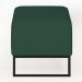 Kit 02 Puffs Decorativo Para Sala de Estar Cléo W01 Base Ferro 90 cm Suede Verde Musgo - Lyam Decor