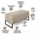 Kit 02 Puffs Decorativo Para Sala de Estar Cléo W01 Base de Ferro 90 cm Linho Bege - Lyam Decor