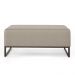 Kit 02 Puffs Decorativo Para Sala de Estar Cléo W01 Base de Ferro 90 cm Linho Bege - Lyam Decor