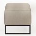 Kit 02 Puffs Decorativo Para Sala de Estar Cléo W01 Base de Ferro 90 cm Linho Bege - Lyam Decor