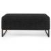 Kit 02 Puffs Decorativo Para Sala de Estar Cléo W01 Base de Ferro 90 cm Linho Chumbo - Lyam Decor