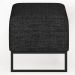 Kit 02 Puffs Decorativo Para Sala de Estar Cléo W01 Base de Ferro 90 cm Linho Chumbo - Lyam Decor