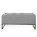 Kit 02 Puffs Decorativo Para Sala de Estar Cléo W01 Base de Ferro 90 cm Linho Cinza - Lyam Decor