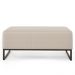 Kit 02 Puffs Decorativo Para Sala de Estar Cléo W01 Base de Ferro 90 cm Linho Cru - Lyam Decor