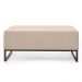Kit 02 Puffs Decorativo Para Sala de Estar Cléo W01 Base de Ferro 90 cm Suede Bege - Lyam Decor