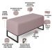 Kit 02 Puffs Decorativo Para Sala de Estar Cléo W01 Base de Ferro 90 cm Suede Rosê - Lyam Decor