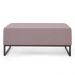 Kit 02 Puffs Decorativo Para Sala de Estar Cléo W01 Base de Ferro 90 cm Suede Rosê - Lyam Decor