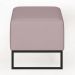 Kit 02 Puffs Decorativo Para Sala de Estar Cléo W01 Base de Ferro 90 cm Suede Rosê - Lyam Decor