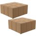 Kit 02 Puffs Decorativo Para Sala de Estar Quadrado Milano 90x90cm W01 Bouclê Mostarda - Lyam Decor