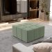 Kit 02 Puffs Decorativo Para Sala de Estar Quadrado Milano 90x90cm W01 Bouclê Oliva - Lyam Decor