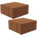 Kit 02 Puffs Decorativo Para Sala de Estar Quadrado Milano 90x90cm W01 Bouclê Terracota - Lyam Decor