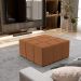 Kit 02 Puffs Decorativo Para Sala de Estar Quadrado Milano 90x90cm W01 Bouclê Terracota - Lyam Decor