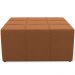Kit 02 Puffs Decorativo Para Sala de Estar Quadrado Milano 90x90cm W01 Bouclê Terracota - Lyam Decor